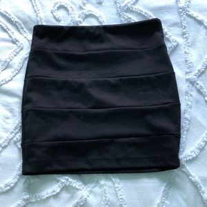 Pac sun plain black tight bandage skirt